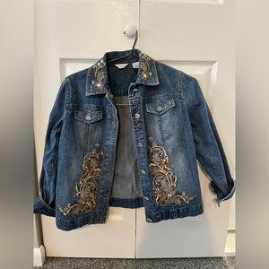 Laura Ashley petite small design jean jacket
